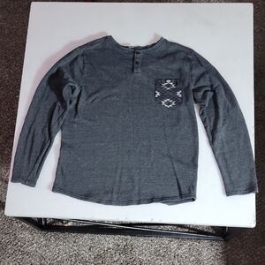 Volcom Men's Dark Gray Long Sleeve Shirt